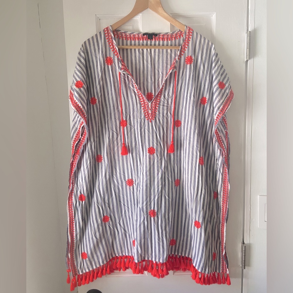 J.Crew beach cover up /tunic top sz L